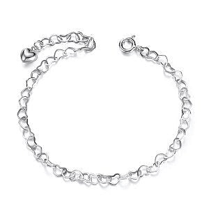 Sterling Silver Heart Chain Bracelet