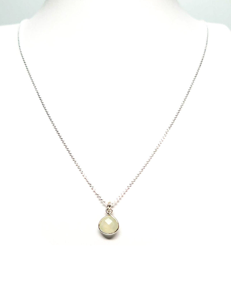 Moonstone Pendant Silver Necklace